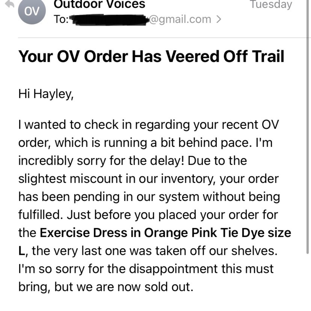 ISO Outdoor Voices Tie Dye Exercise Dress Large